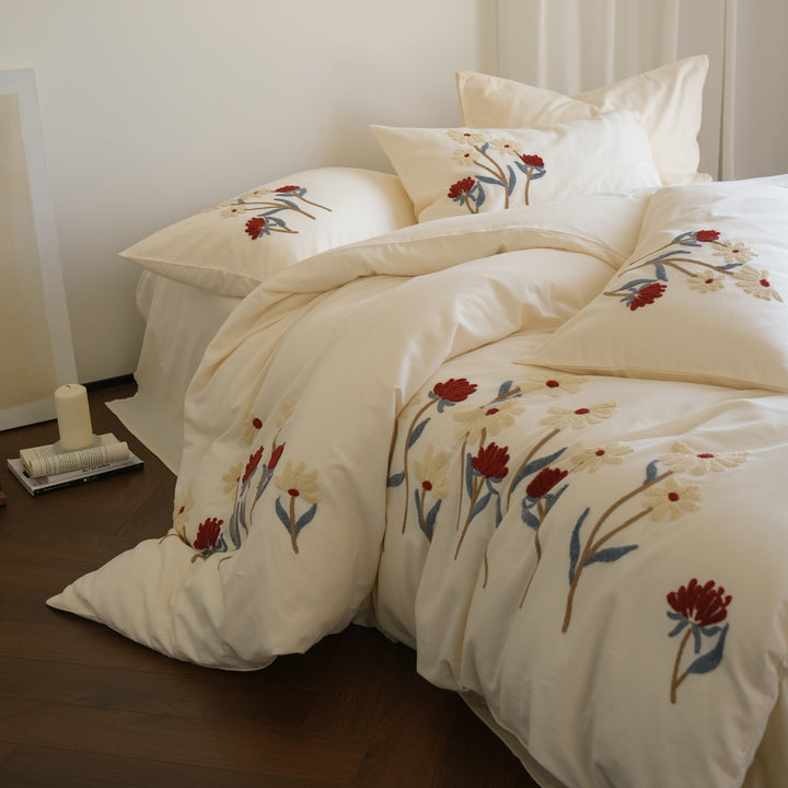 Bedding set, cotton, 4-piece, autumn-winter, fluffy