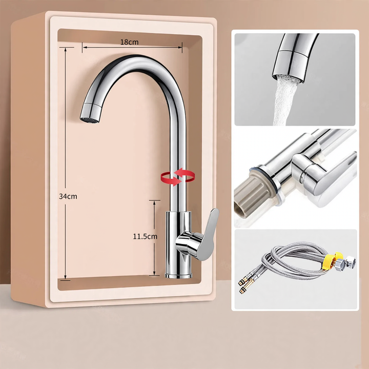 Pull-out kitchen faucet with ceramic valve