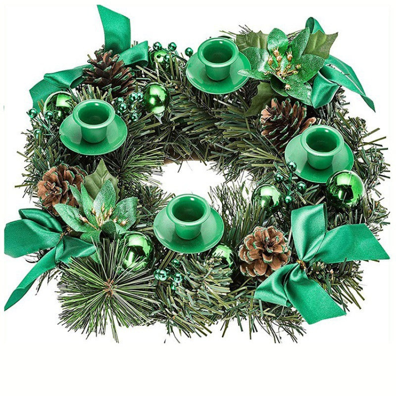 Advent wreath with candle holder and decoration