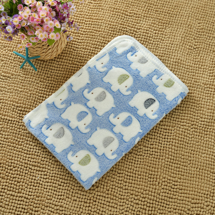 Pet mat made of fleece, paw and bone pattern
