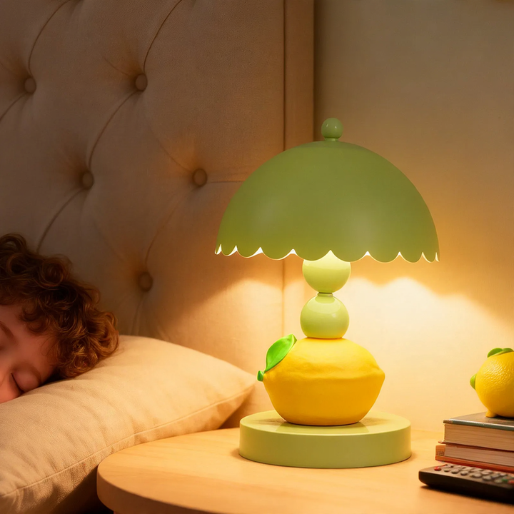 Lemon Fruit Table Lamp in Green