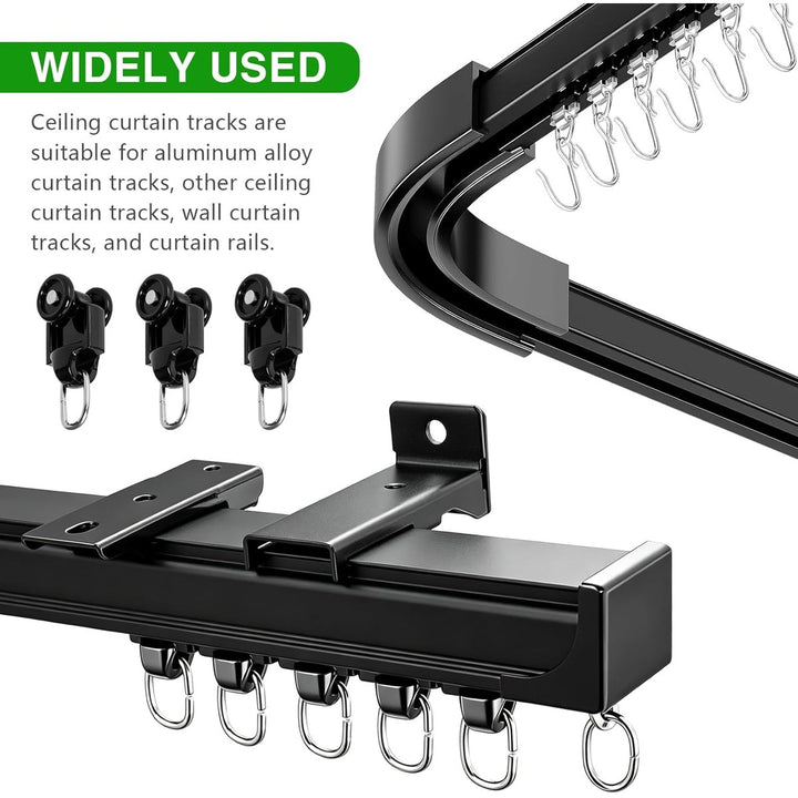 Plastic curtain rail