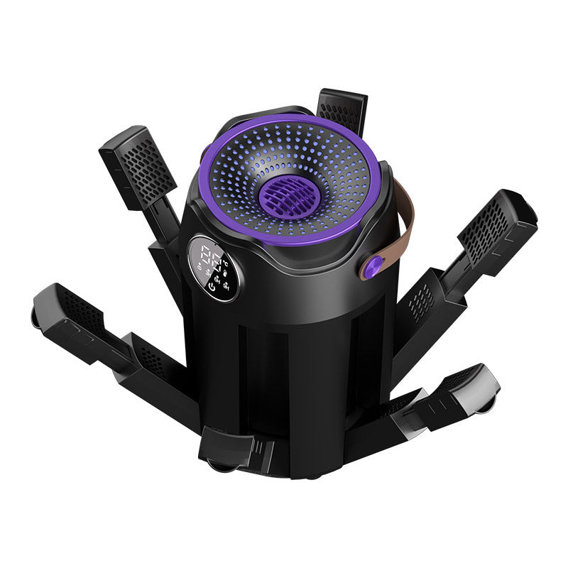 Portable, foldable shoe dryer with timer