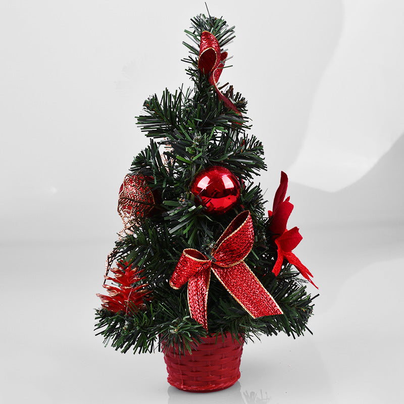 Mini Christmas tree, plastic, with lighting