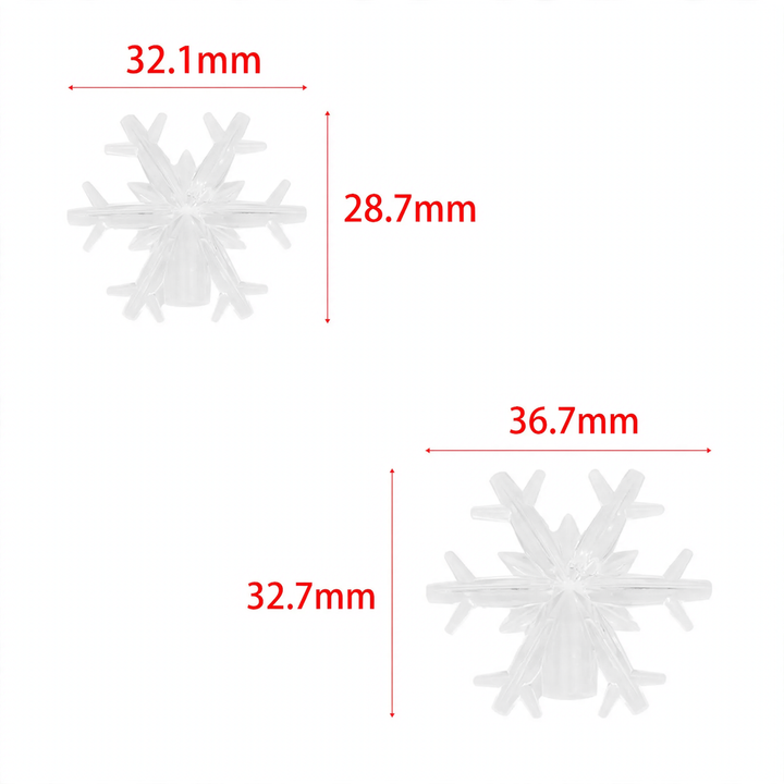 Decorative snowflake pendants for string lights