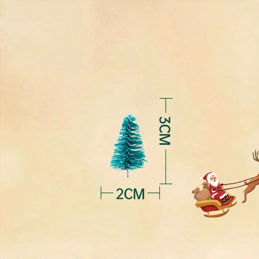 Miniature Christmas tree and wreath decoration