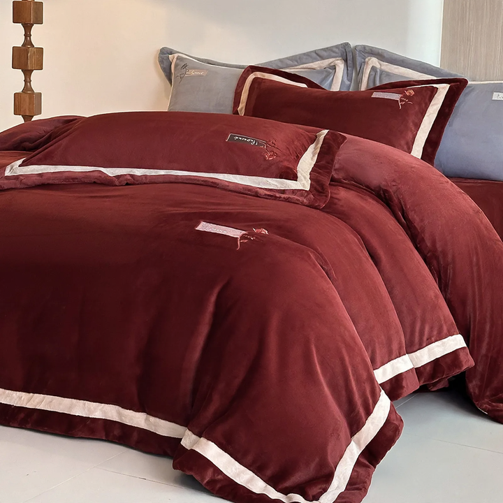 Milk fiber bedding set, 4-piece, premium