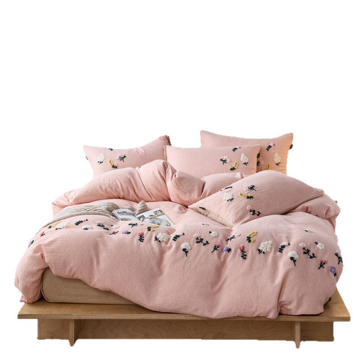 Tencel-Cotton-Bedding with Flower Embroidery