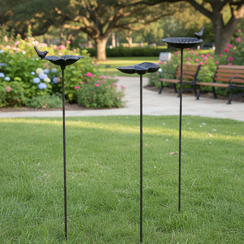 Decorative Cast Iron Bird Feeder Station, Various Designs