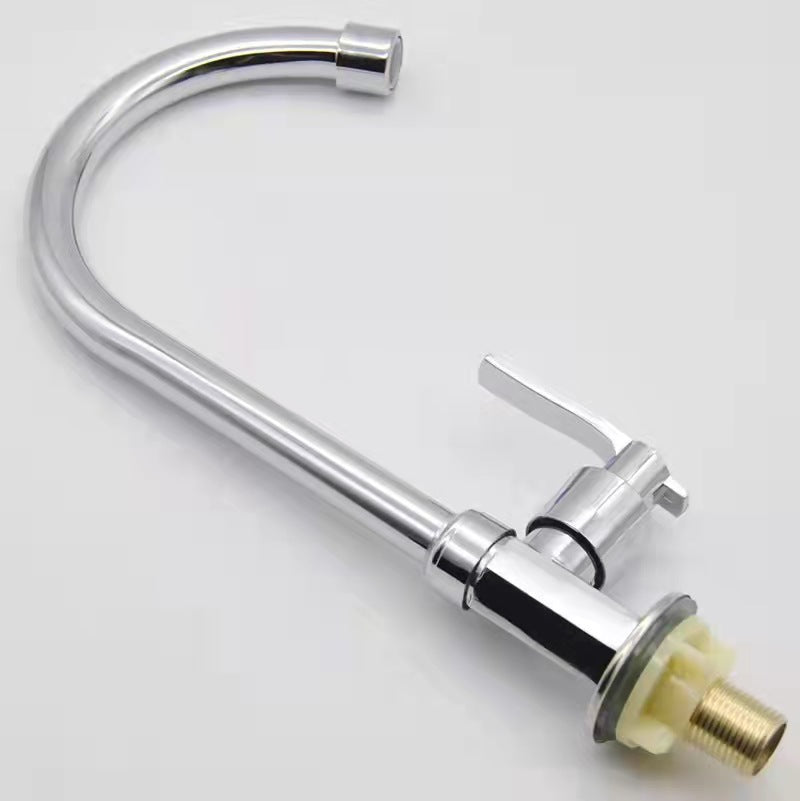 Cold water kitchen faucet, hexagonal high spout