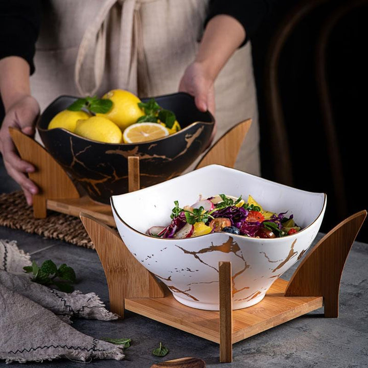 Marble Salad Bowl Bowlift