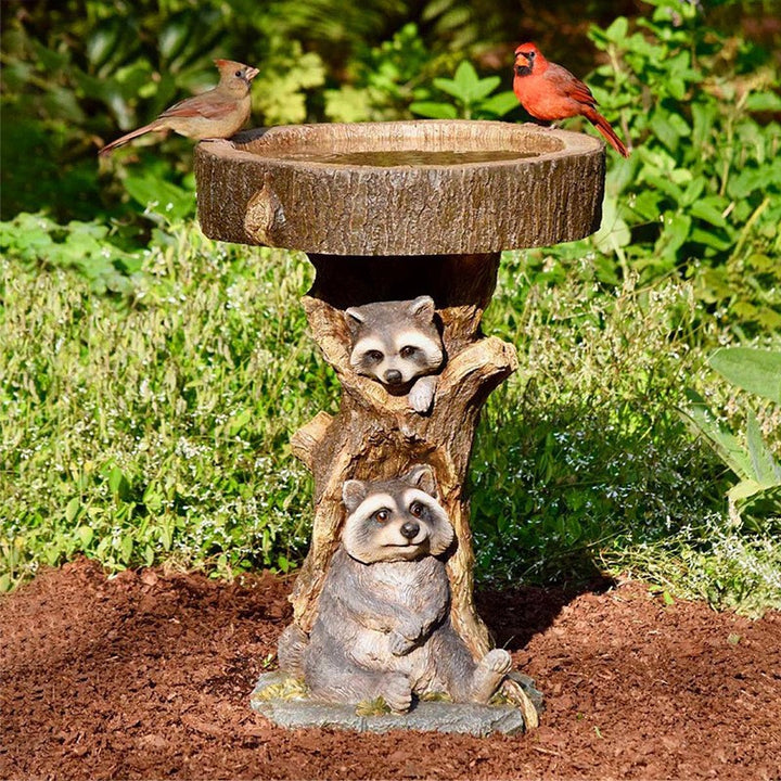 Decorative animal bird feeder made of resin