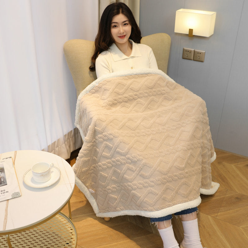 Thick taffeta wool blanket for autumn and winter