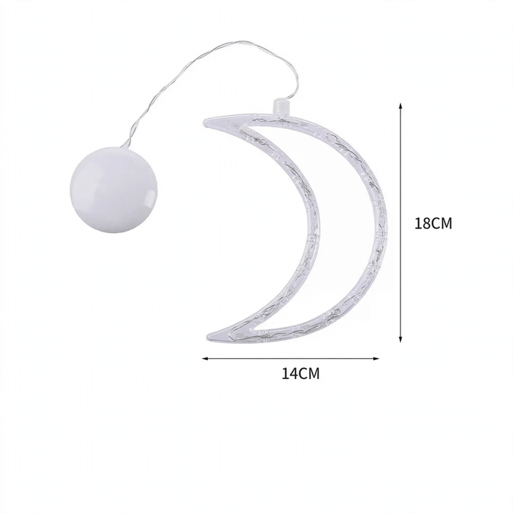 LED pendant light with suction cup for festive windows