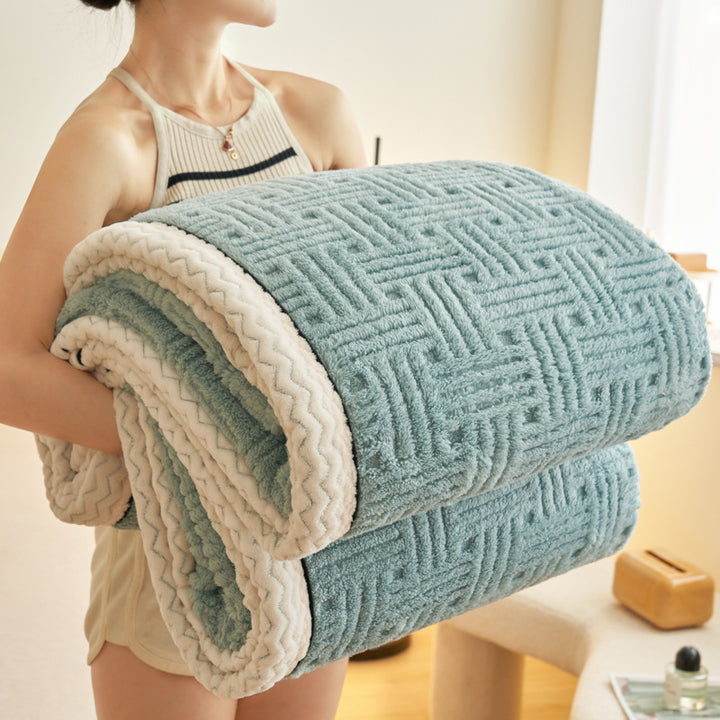 Soft Coral Fleece Throw Blanket, various sizes