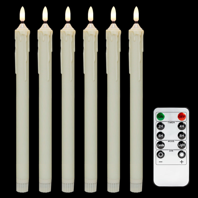 LED-Tea Light Candle Set with Remote Control, Plastic