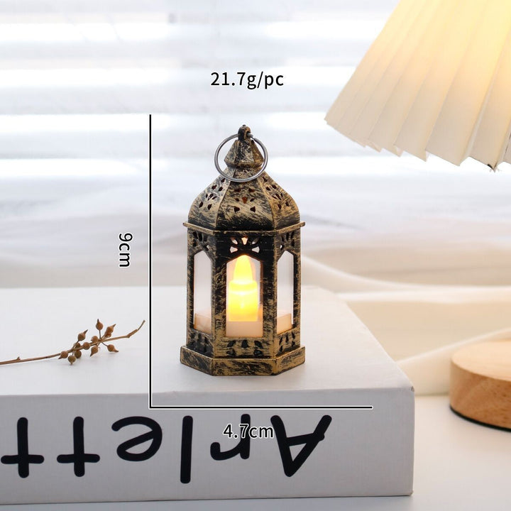 Decorative LED lantern with electronic candle