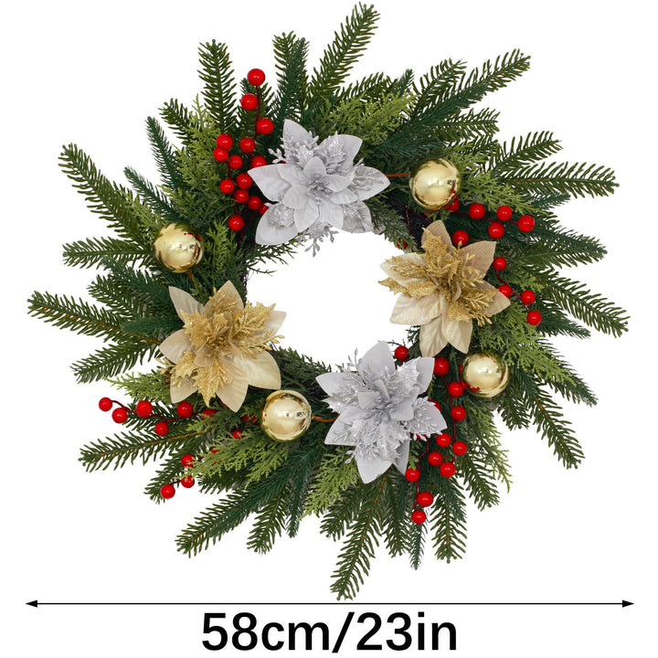 Large Christmas wreath, 23 inches