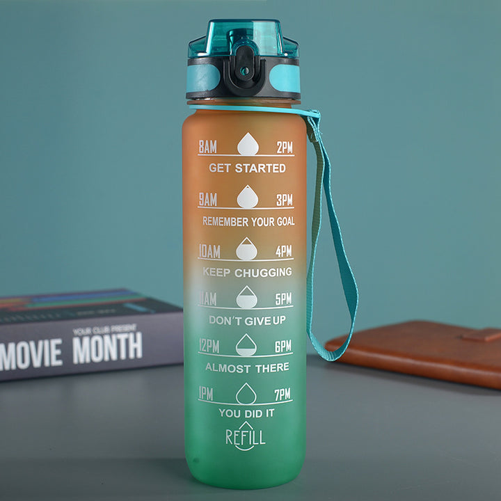 PC sports bottle with straw, 1000 ml