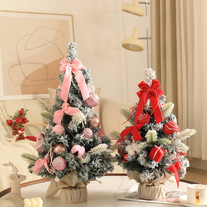 Decorative table Christmas tree sets with lighting