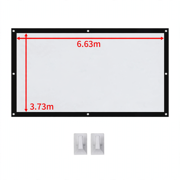 Projection screen, canvas made of sailcloth