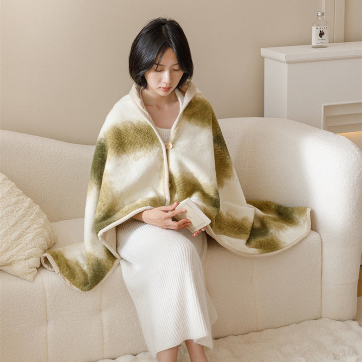 Versatile cuddle blanket, geometric pattern, for office & outdoor