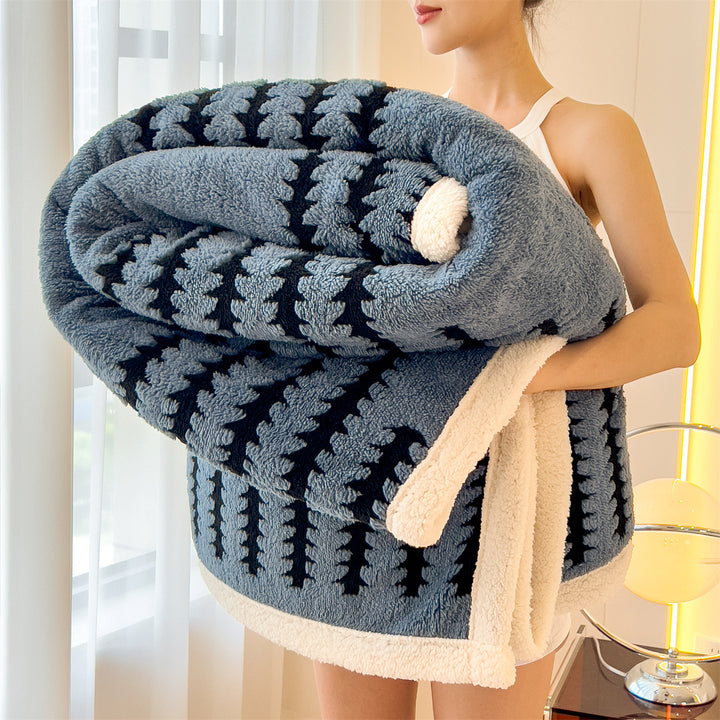 Geometric Flannel Living Blanket