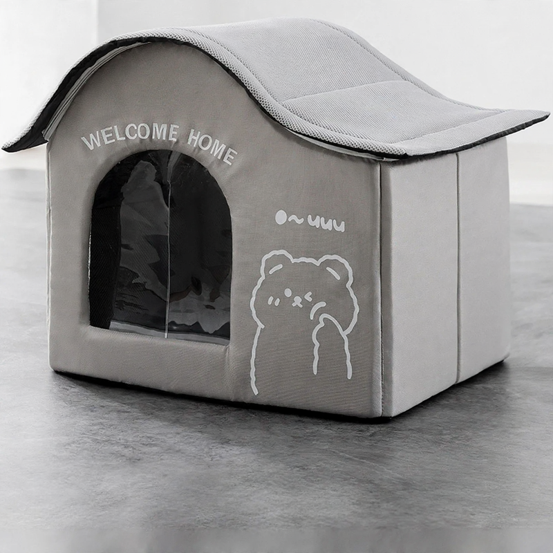 Large cooling igloo for dogs, Oxford fabric, with ice pack