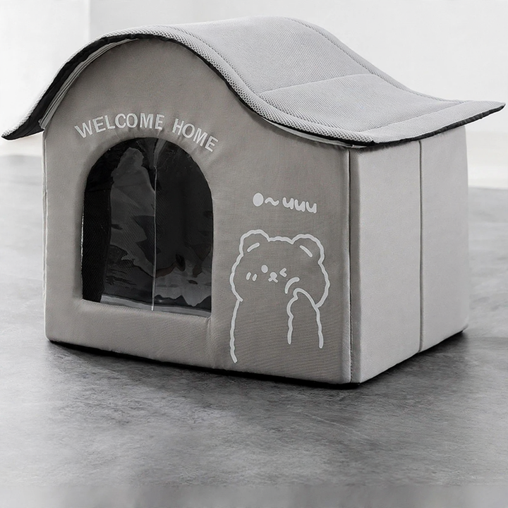Large cooling igloo for dogs, Oxford fabric, with ice pack