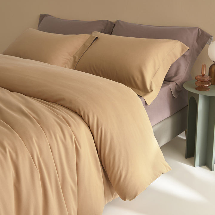 Cotton bedding set, 100s, brushed, 4-piece, modern