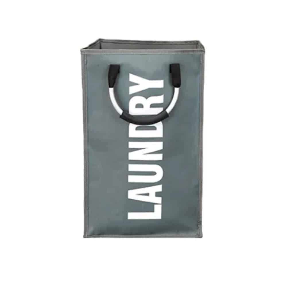 Laundry basket - foldable with handle - black, gray or light gray | Bowlift