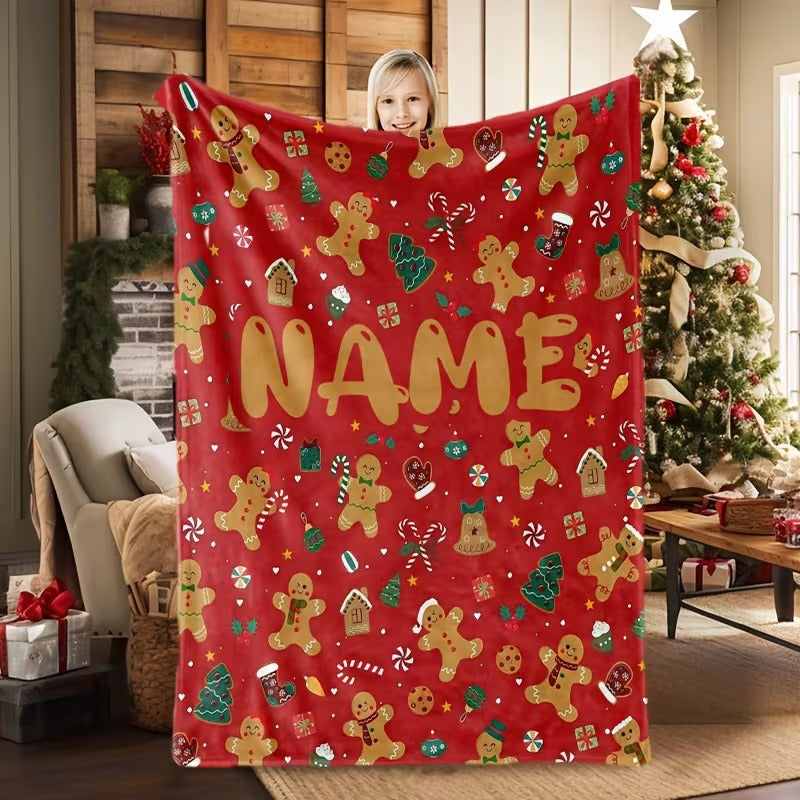 Fleece wool blanket with digital print, 230 g