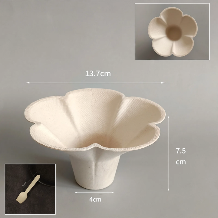 Disposable paper container, biodegradable