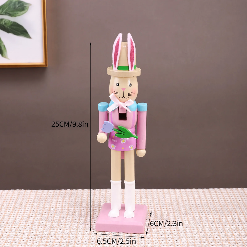 Decorative nutcracker figure in rabbit design