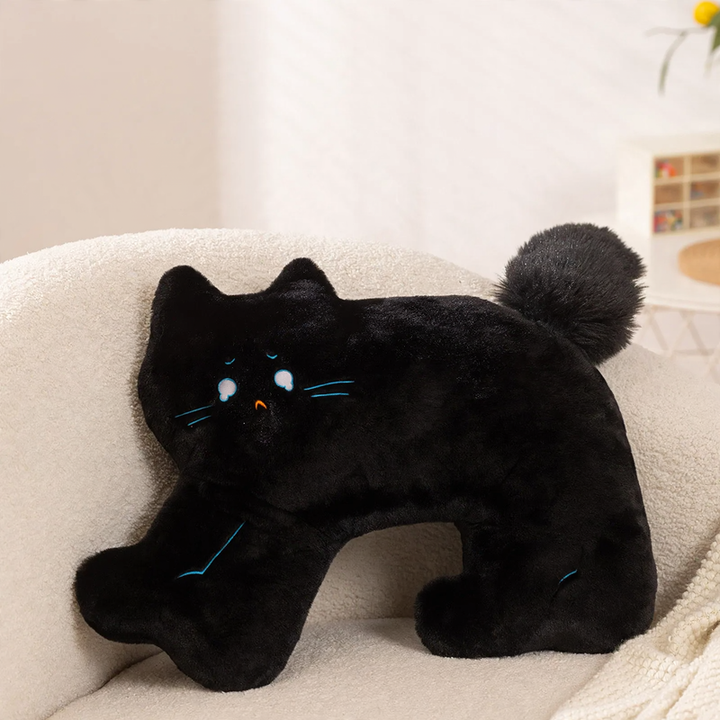 Plush cat pillow, 50 cm, various poses