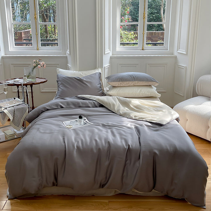 Lyocell bedding set, 4-piece, elegant