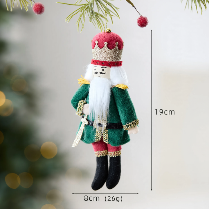 Nutcracker Soldier Pendant made of wood and fabric