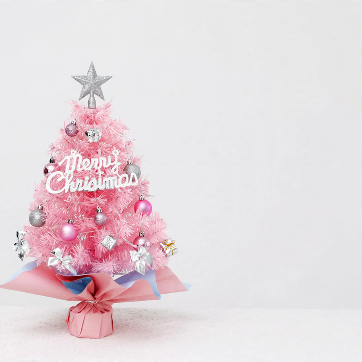 Mini Christmas tree with decoration, 45/60 cm, PVC