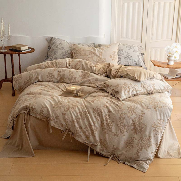 Cotton bedding set, 4-piece, double gauze
