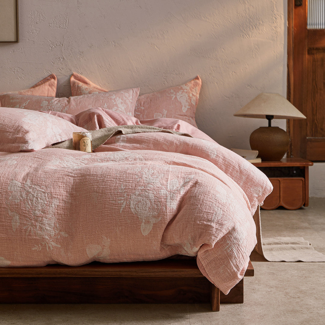 Three-layer cotton bedding, geometric pattern