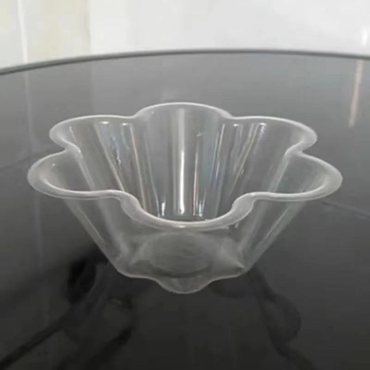 Disposable bowl made of PET, flower shape, 250 ml