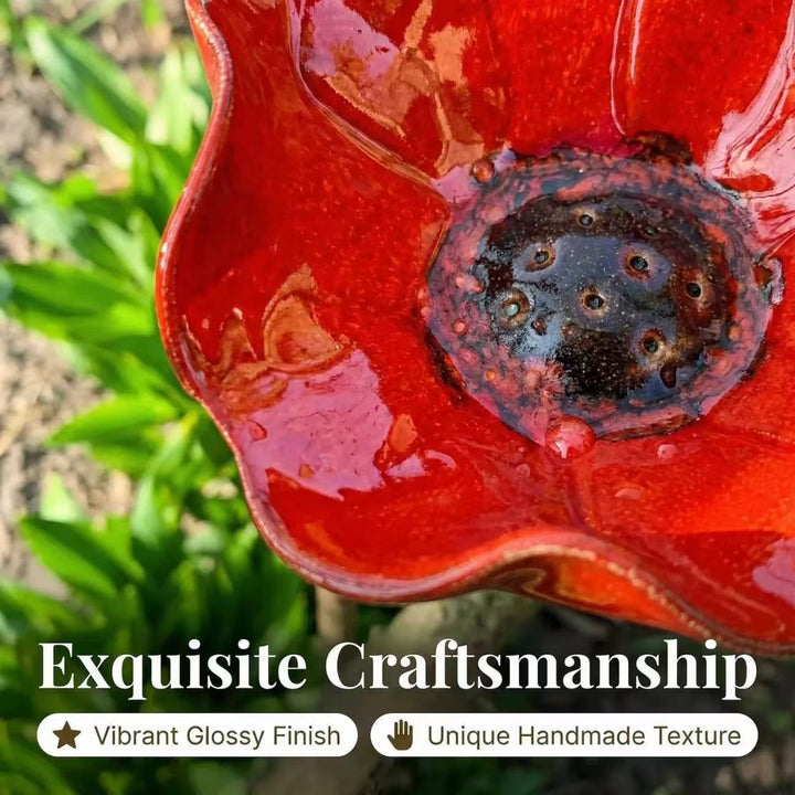 Handcrafted flower feeder made of metal