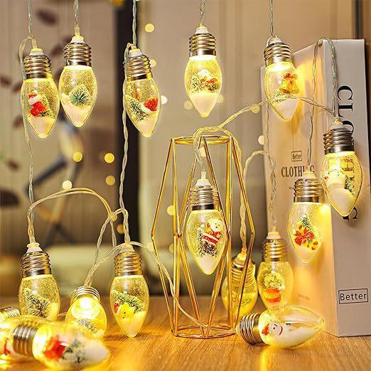LED string lights with Christmas motifs