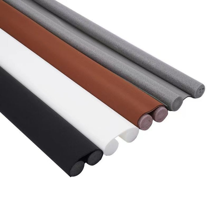 Door bottom seal with leather look