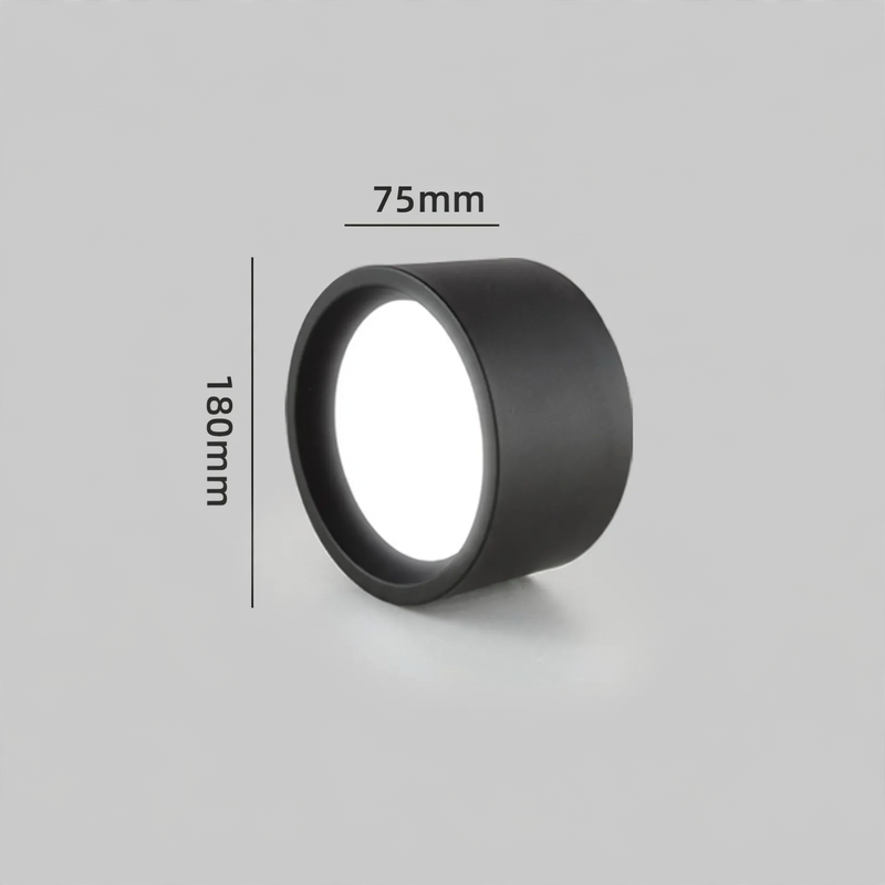 Surface-mounted ceiling light, LED, round