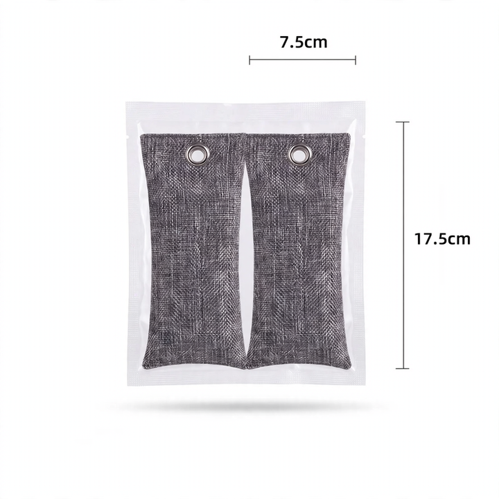 Bamboo charcoal bag for odor and moisture absorption