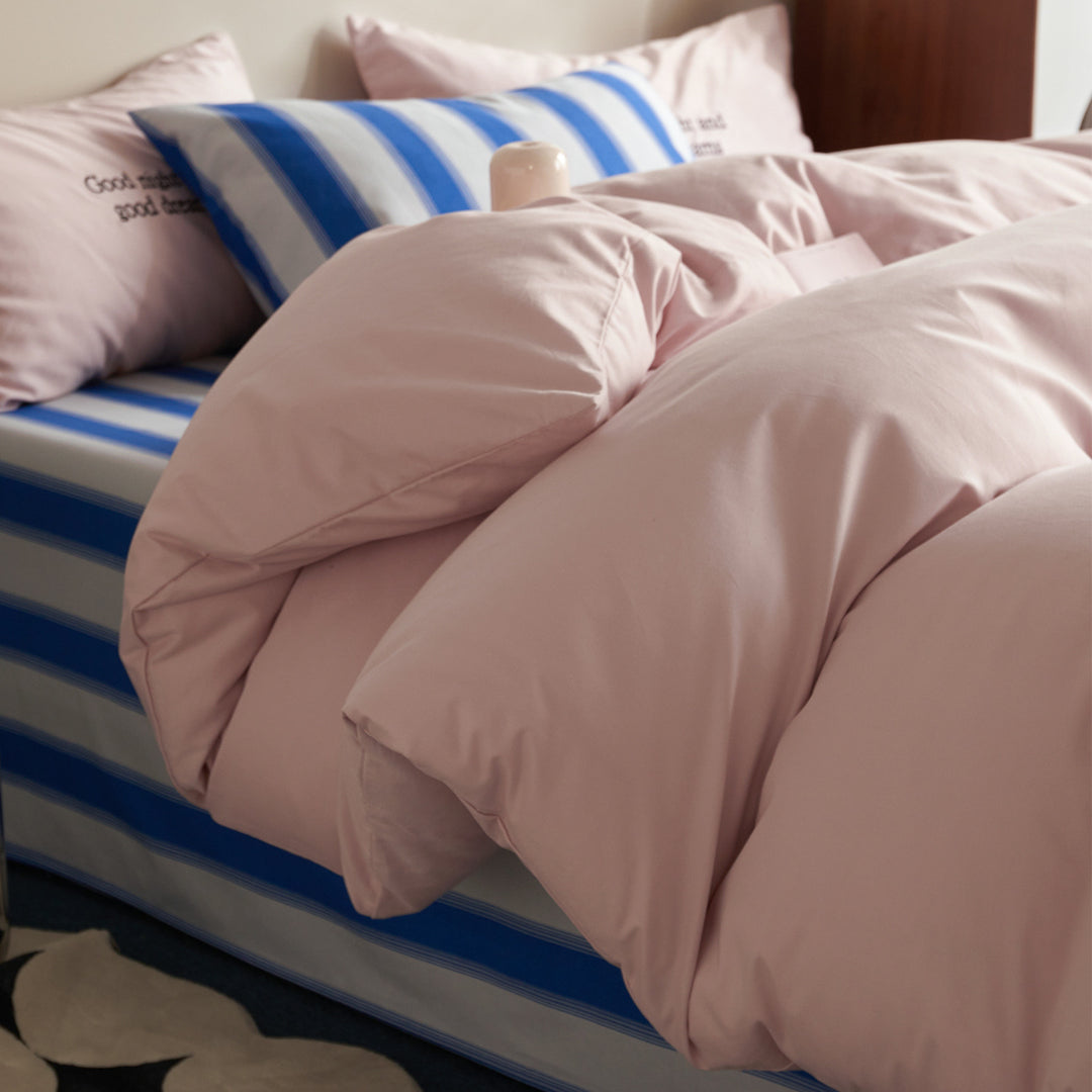 Bedding set made of brushed cotton, plain