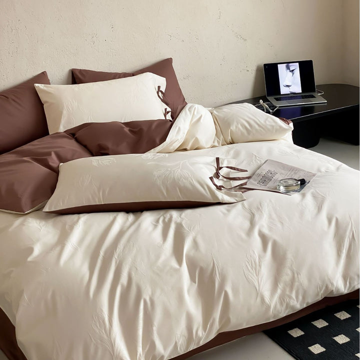 High-quality cotton bedding set with jacquard weaving