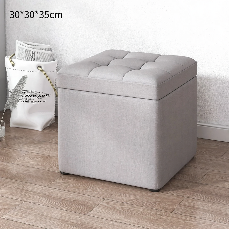Storage stool made of wood, 30×30×35 cm, model S1873