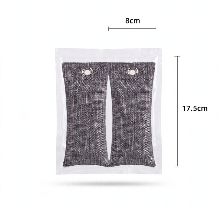 Bamboo charcoal bag for odor and moisture absorption